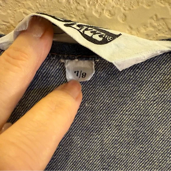 Mizz Lizz Vintage Women’s Chic Denim Culotte Jumpsuit w by sz 7/8 - Picture 9 of 13